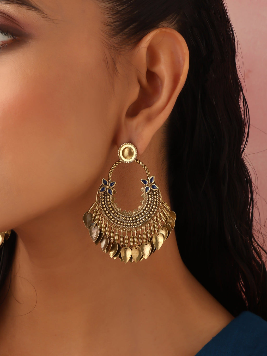 trueBrowns Brass Contemporary Tassel Earrings | Grocsy