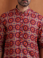 trueBrowns Men's Beige Printed Kurta | Grocsy
