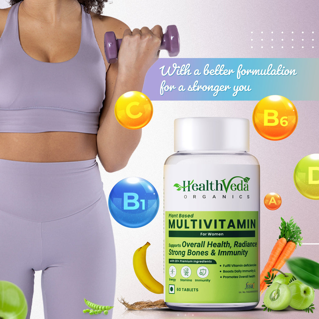 Health Veda Organics Multivitamin for Women Tablets For Women | Grocsy