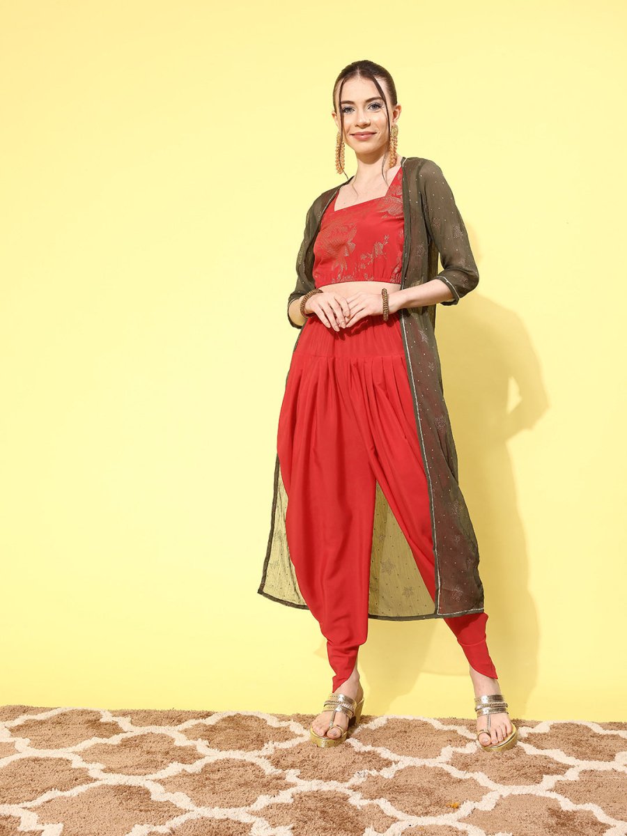 Ahalyaa Printed Co-Ords With Shrug | Grocsy