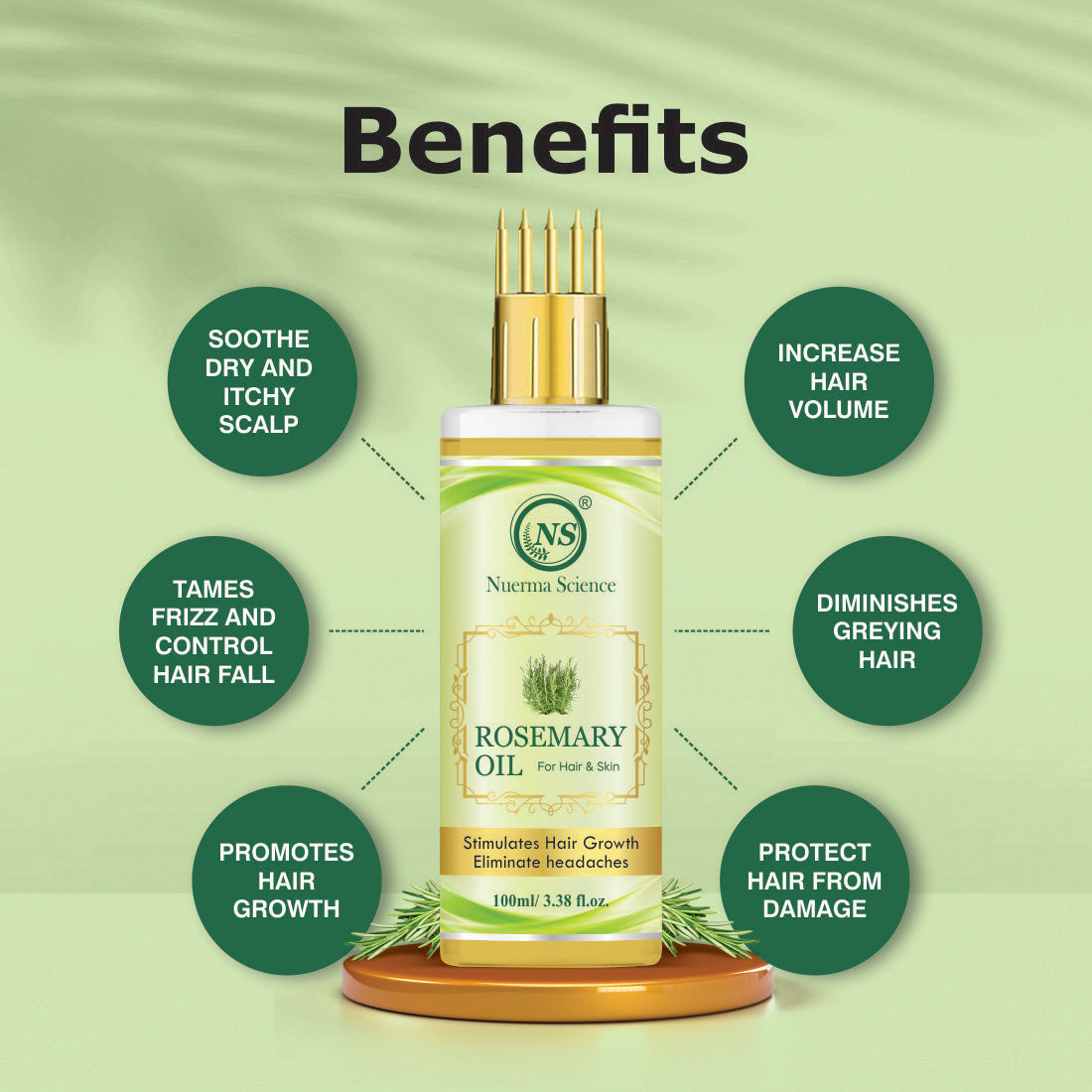 Nuerma Science Rosemary Hair Oil for Anti-Dandruff and Stimulate Hair Growth | Grocsy