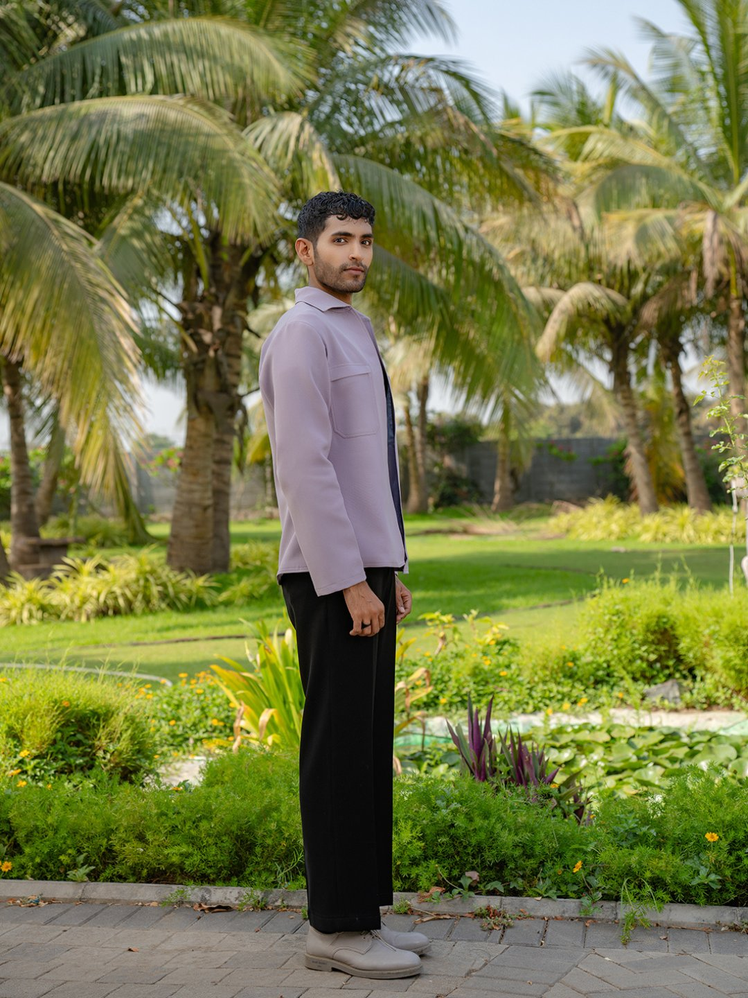The Regal Layer Lavender Shacket by Hilo Design | Grocsy