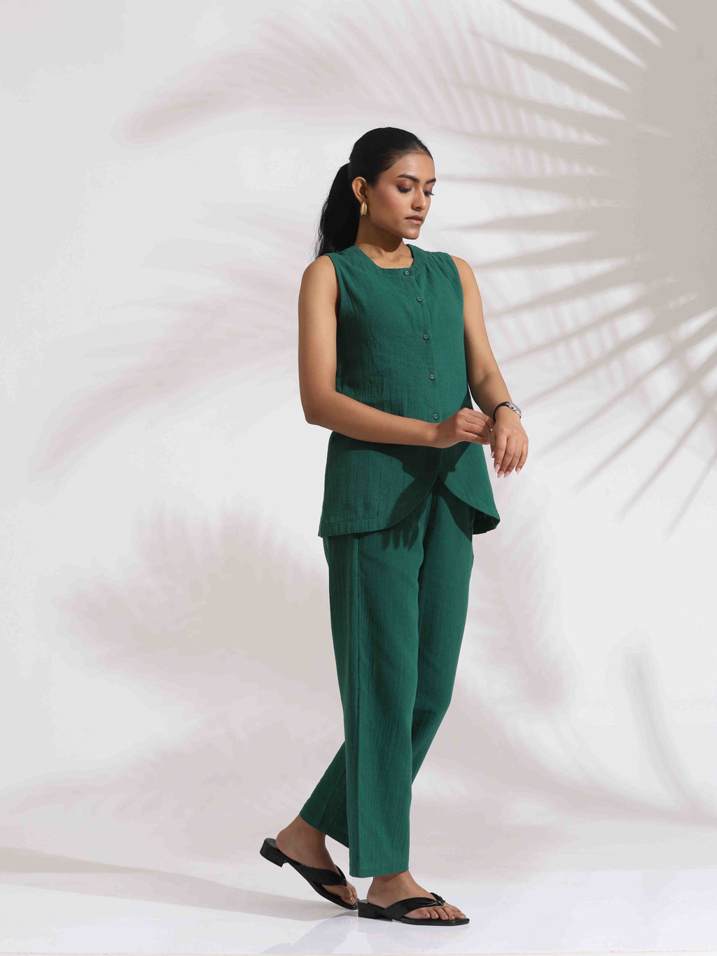 trueBrowns Green Cotton Co-ord Set | Grocsy