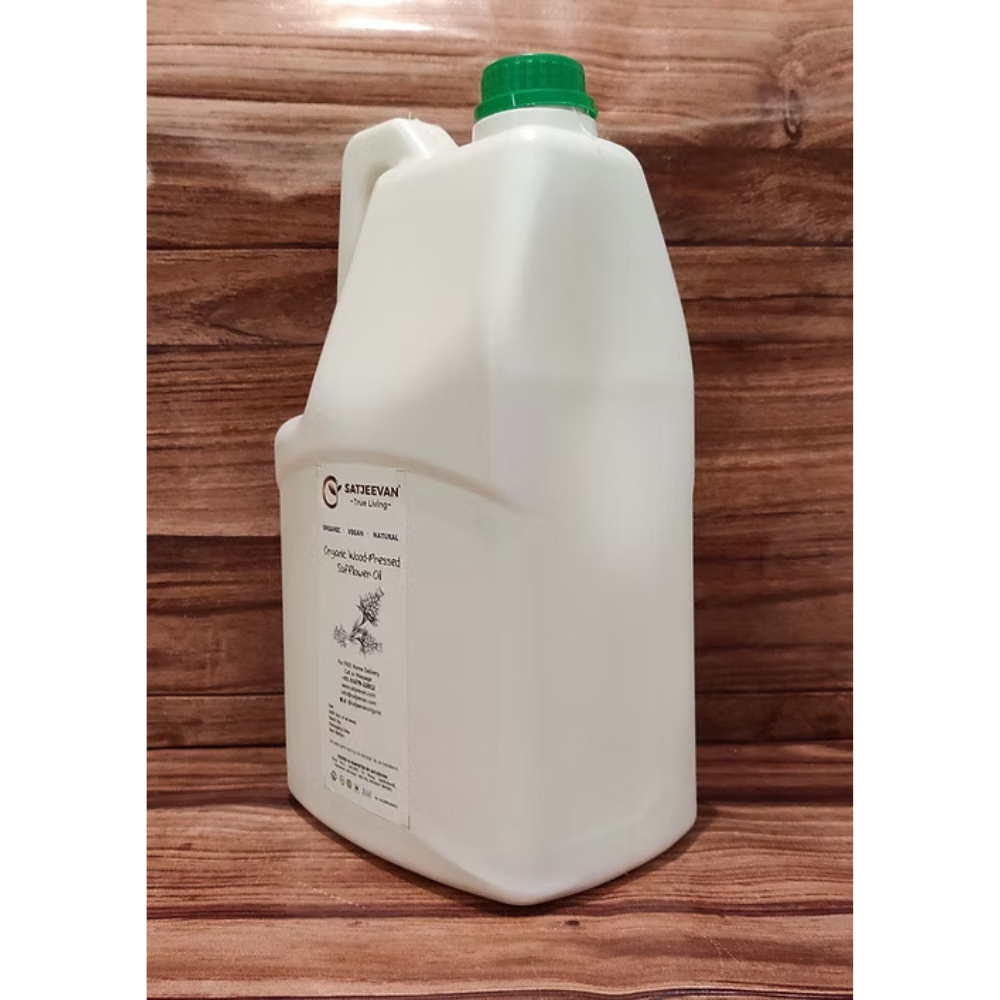 Satjeevan Organic Wood-Pressed Safflower Oil | Grocsy