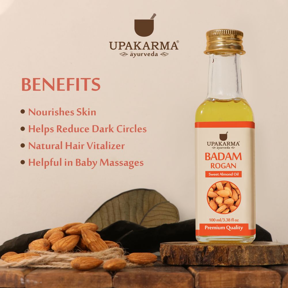Upakarma Ayurveda Badam Rogan Sweet Almond Oil | Grocsy