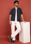 Fabmade Midnight Bloom Printed Shirt | Grocsy