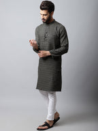 Even Apparels Brown Pure Cotton Kurta With Band Collar | Grocsy