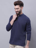 Indian Clothing Even Apparels Blue Pure Cotton Short Kurta With Band Collar | Grocsy