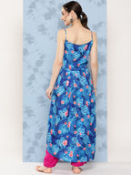 InWeave Women's Blue Pink Japanese Art Strappy Set | Grocsy