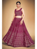 Myra Pink Georgette Real Georgette Lehenga Choli | Grocsy