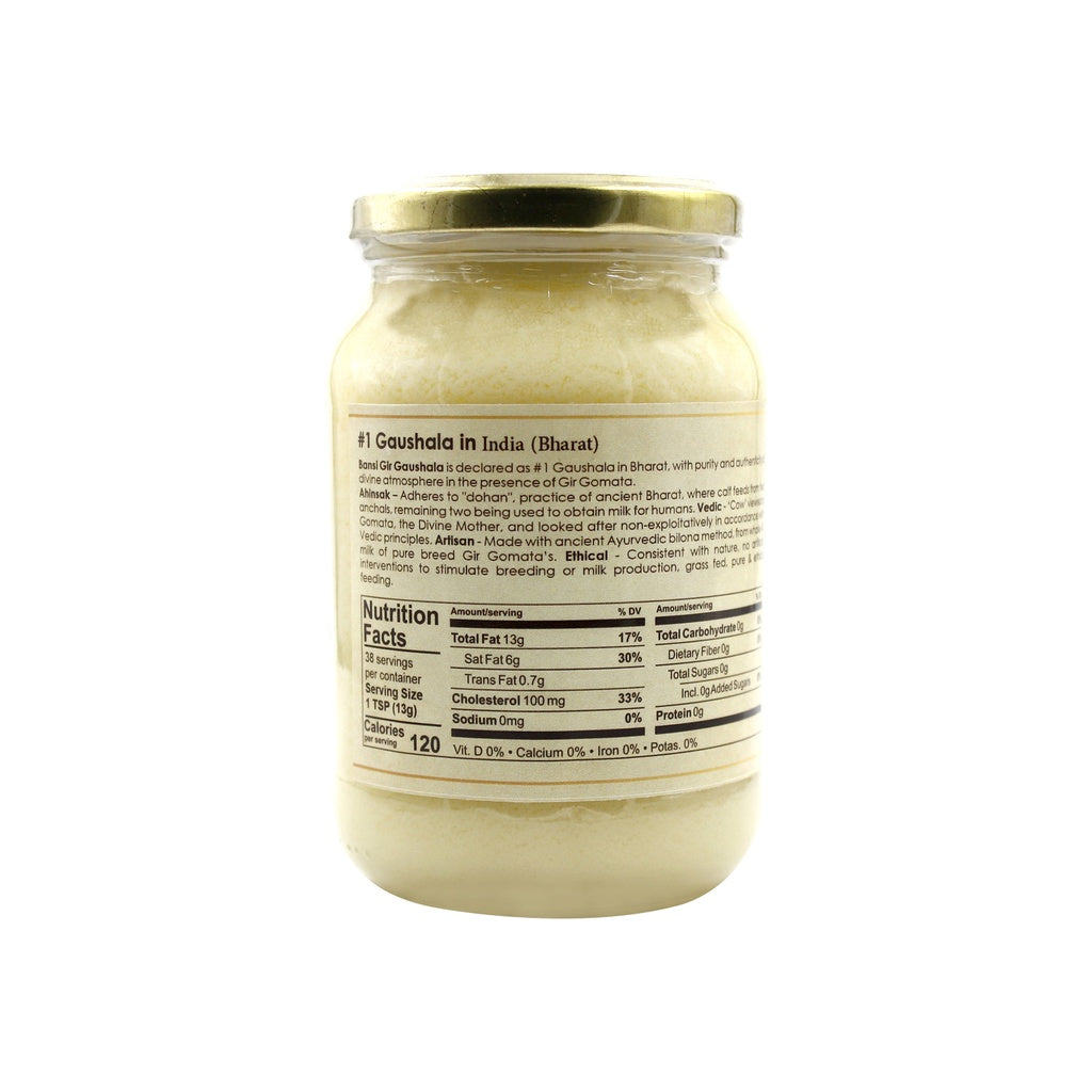 Gir Ahinsak Gau Ghee (A2) Bilona - A2 Ghee, Traditional Bilona Ghee, Desi Pure Breed Gir Gaumata (A2)