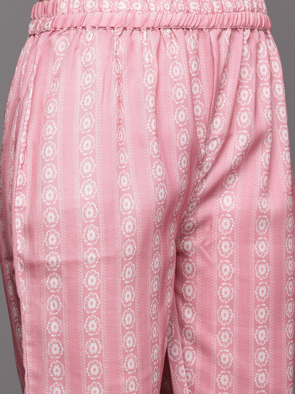 KSUT (House of Varanga) Pink Digital Printed Kurta Paired With Printed Straight Trouser | Grocsy