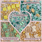 Confect Baby Shower Sprinkles | Birthday Sprinkles | Gender Reveal Sprinkles Pack of 5 (BABY SHOWER -08) | Grocsy