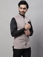 Even Apparels Men's Cream Pure Wool Nehru Jacket | Grocsy
