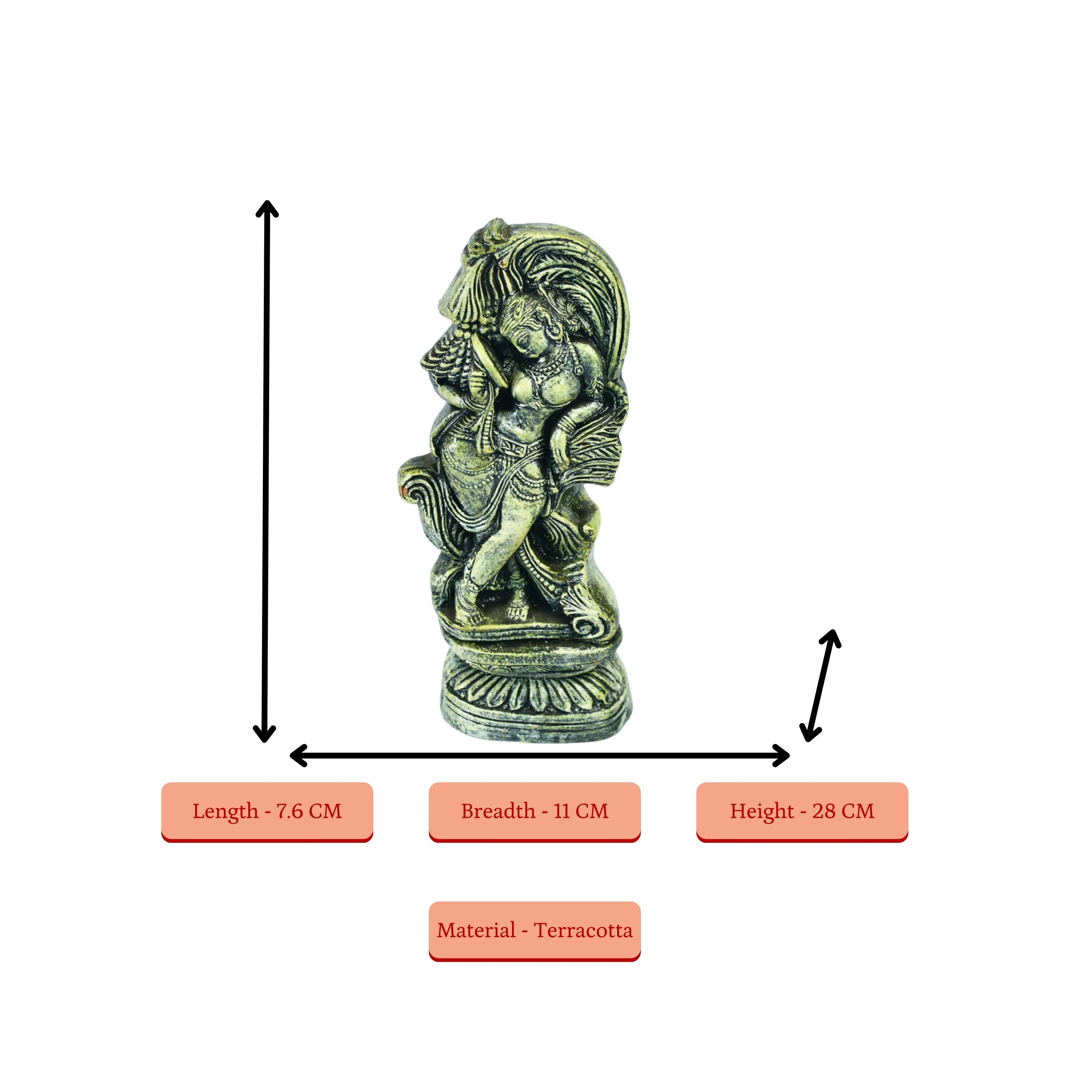 Sowpeace Premium Ancient Finish Terracotta Lady Abstract Art | Grocsy