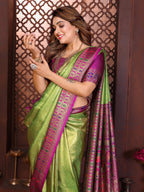 Anaita Banarasi Tissue Silk Saree | Grocsy