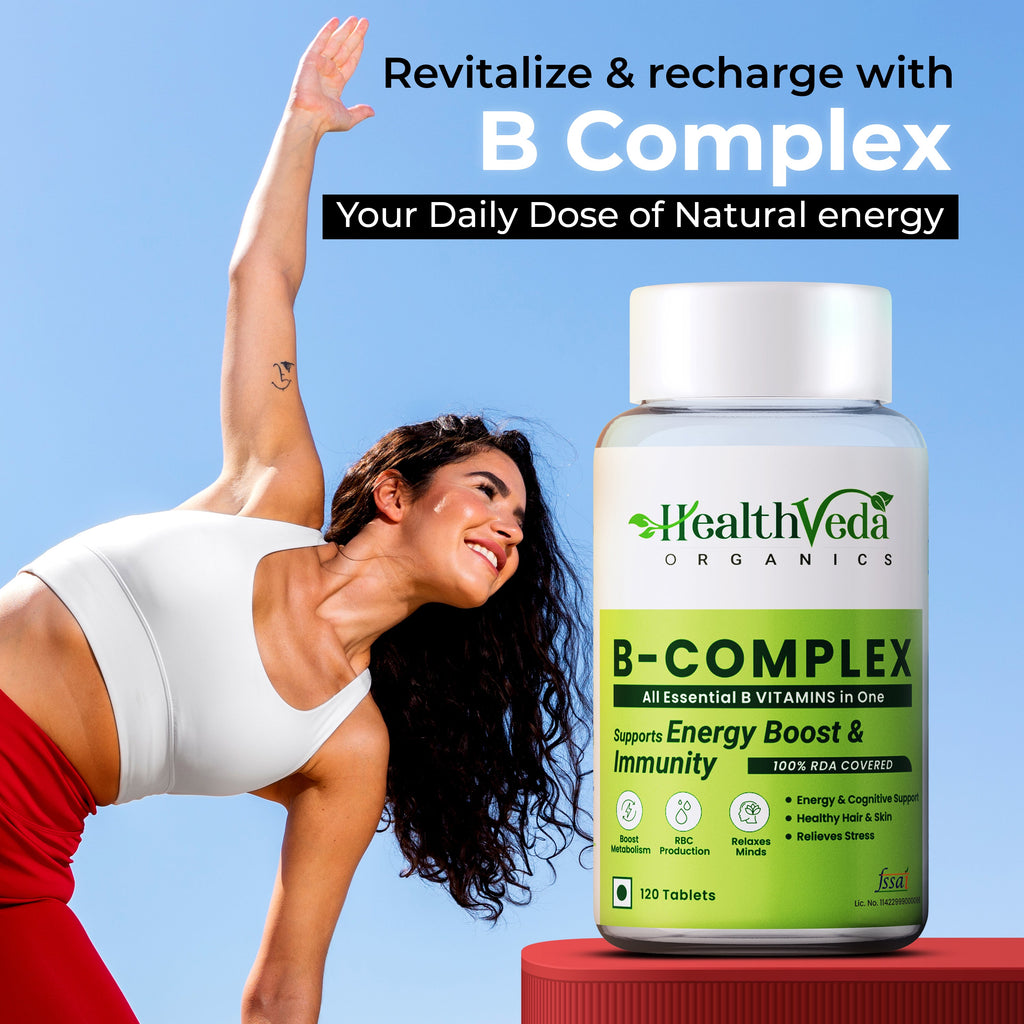 Health Veda Organics Plant Based B-Complex Tablets | Grocsy
