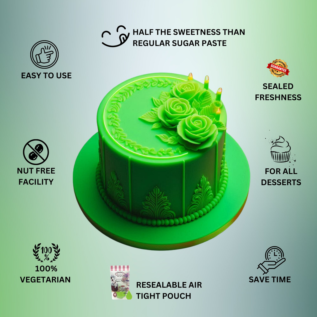 Confect Neon Green Fondant | Edible Sugarpaste | Grocsy