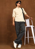 Fabmade Dune Linen Kurta | Grocsy