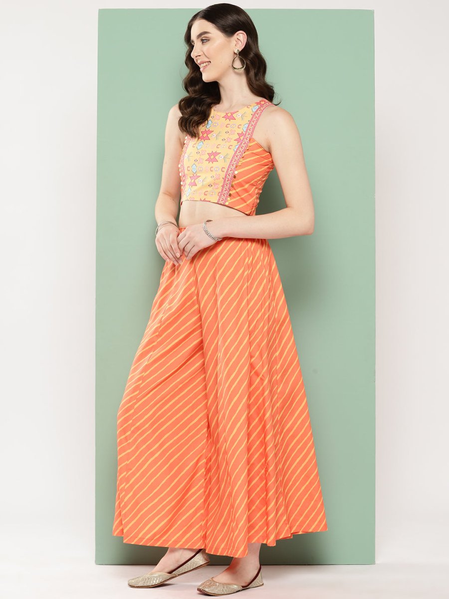 Ahalyaa Geometric Printed Ethnic Co-Ords | Grocsy