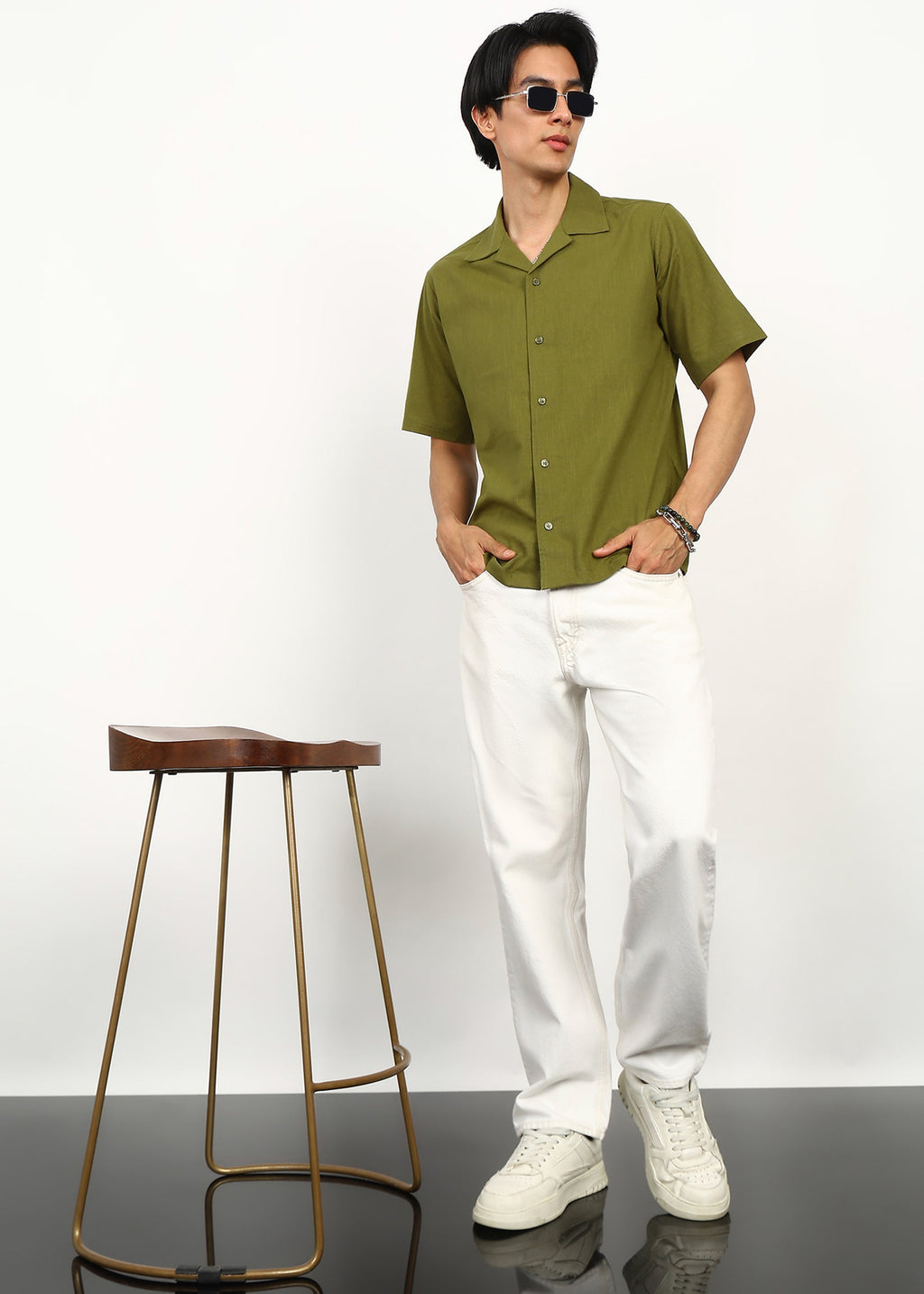 Fabmade Olive Ease Shirt | Grocsy