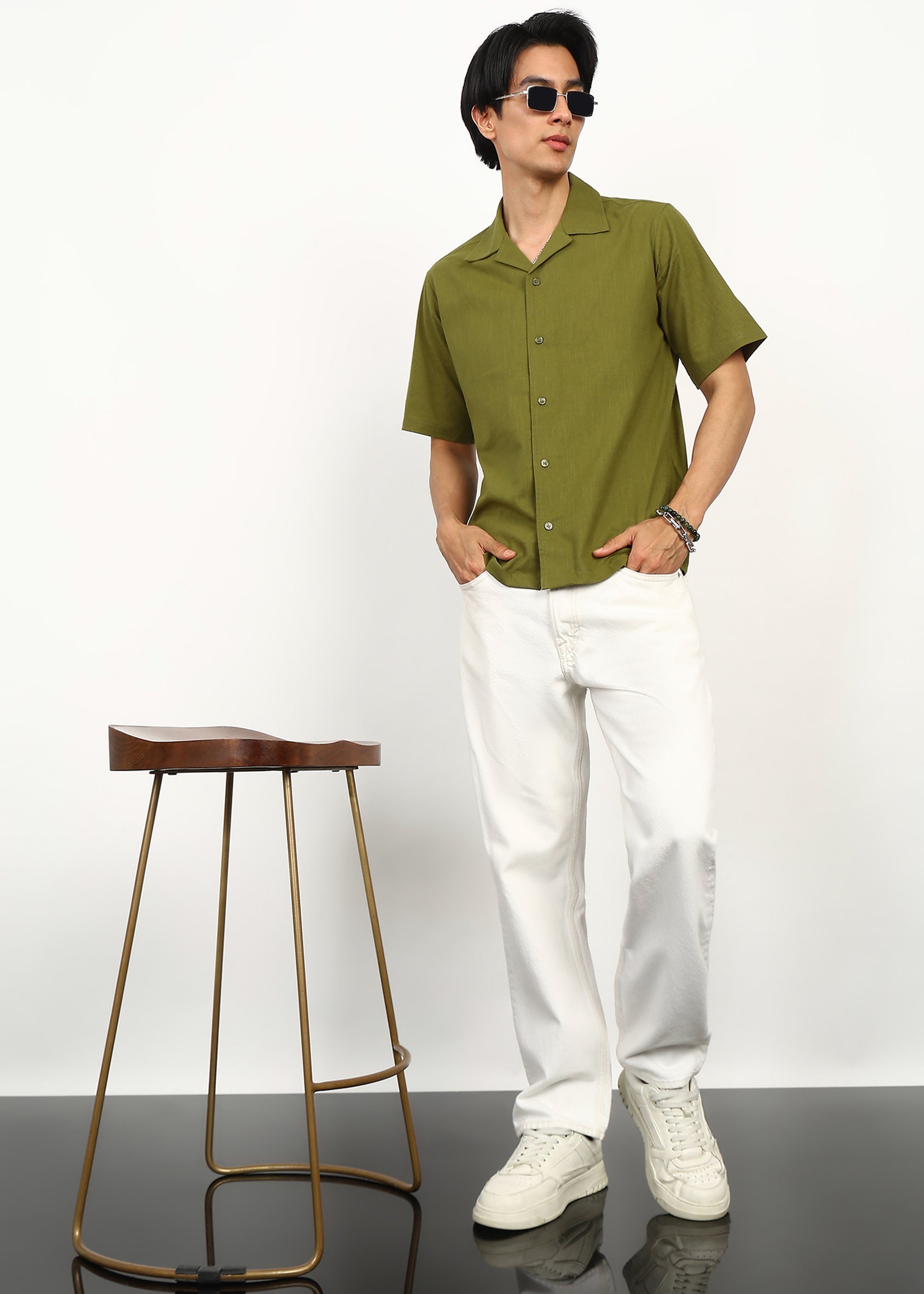 Fabmade Olive Ease Shirt | Grocsy