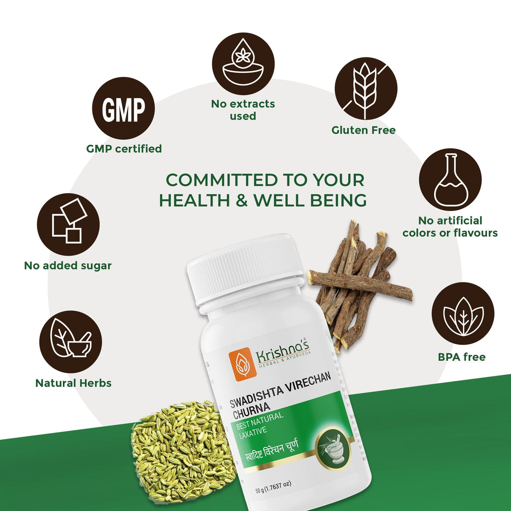 Krishna'S Herbal & Ayurveda Swadishta Virechan Churna | Grocsy