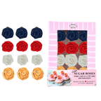 Confect Edible Sugar Roses Cake Toppers - Pack of 12 (04) | Grocsy