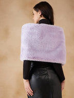 InWeave Women's Mauve Fur Cape | Grocsy