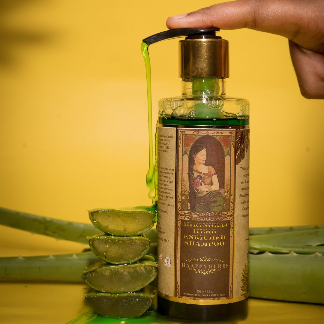 Haappyherbs Bhringraj Herb Enriched Shampoo | Grocsy