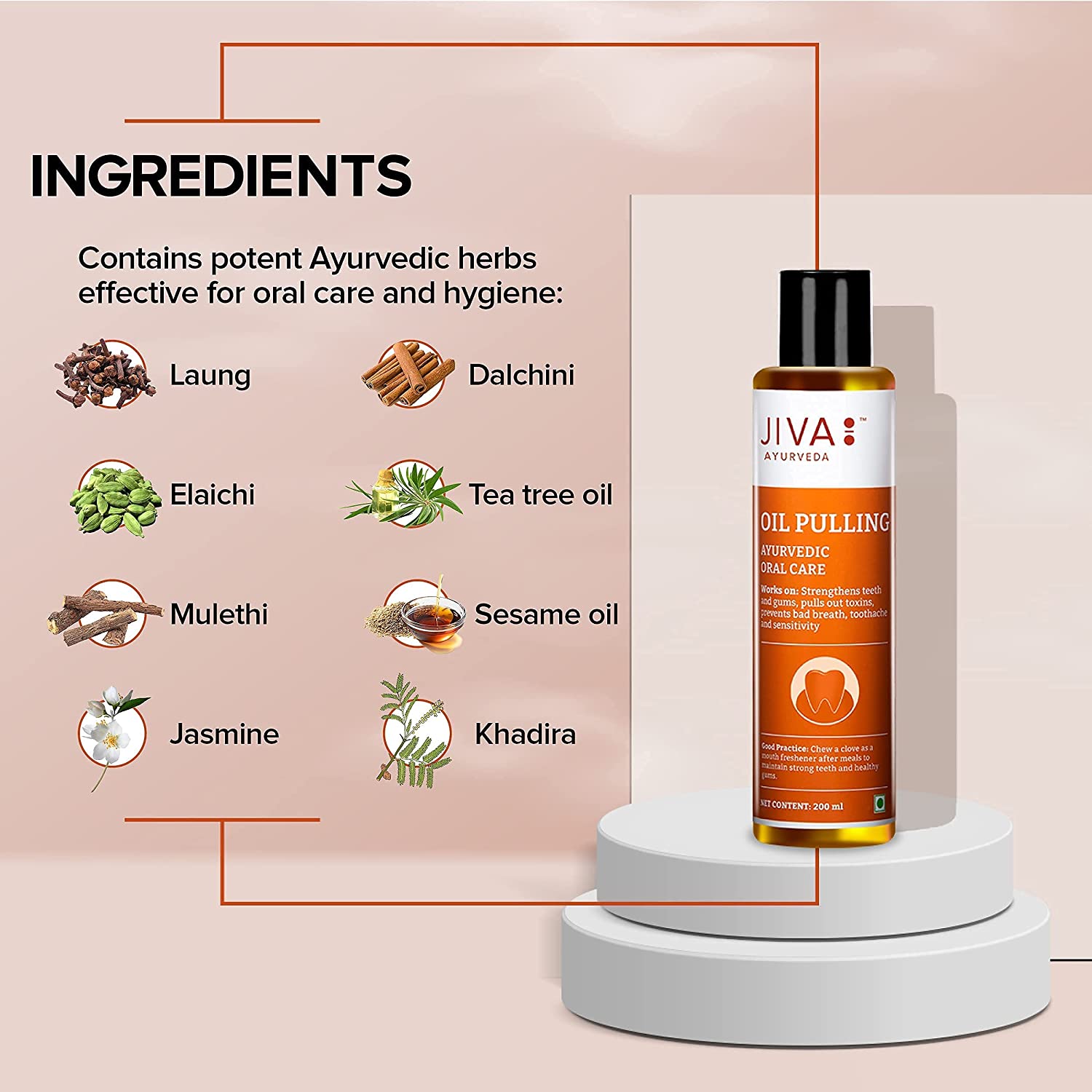 Jiva Ayurveda Oil Pulling | Oral Care | Grocsy