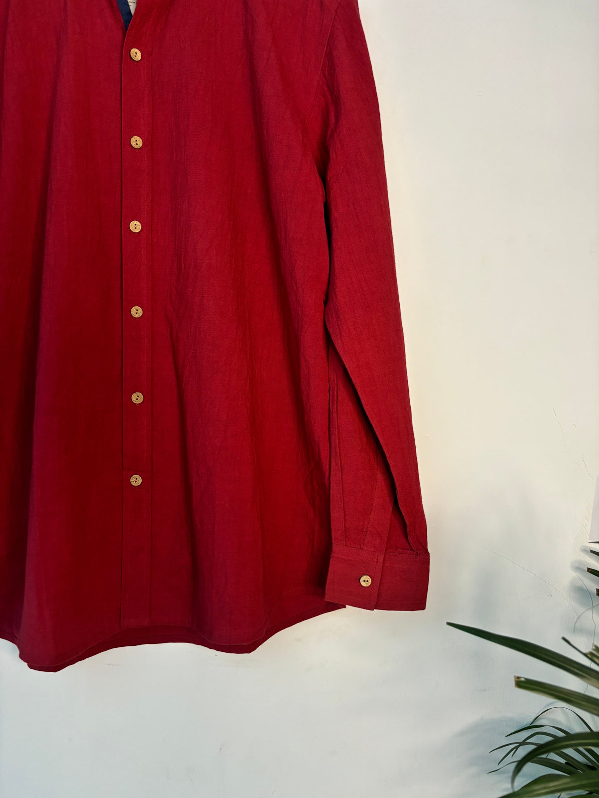 trueBrowns Maroon Slub Men's Shirt | Grocsy
