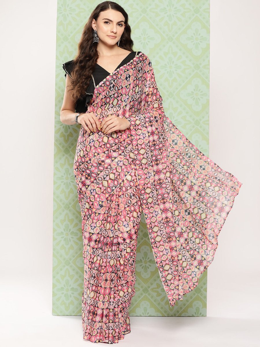 Ahalyaa Poly Chiffon Saree | Grocsy