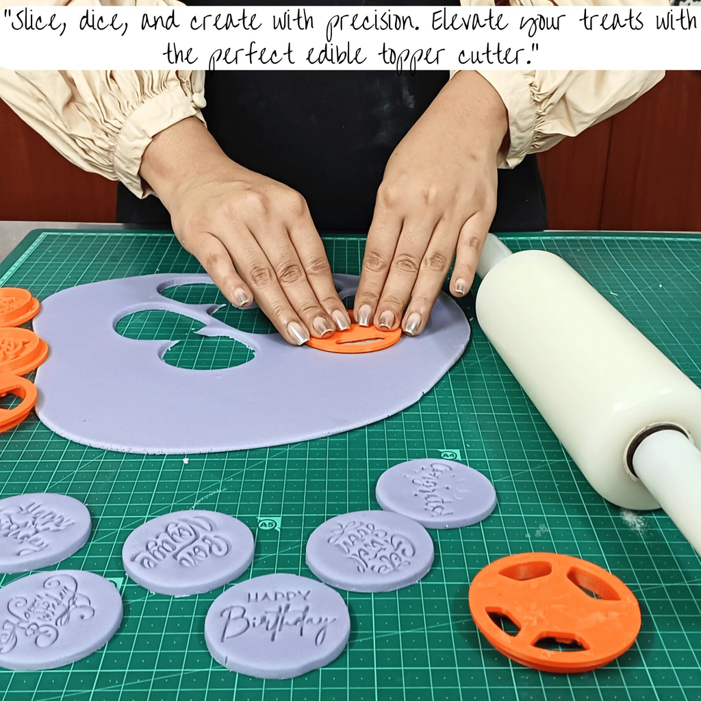 Confect Celebration Stencils Toppers Cutters | Celebration Topper Cutter (Happy Birthday 01) | Grocsy