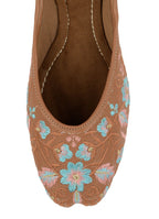 Desi Colour Women Indian Ethnic Footwear-Cushioned Peach Floral | Grocsy