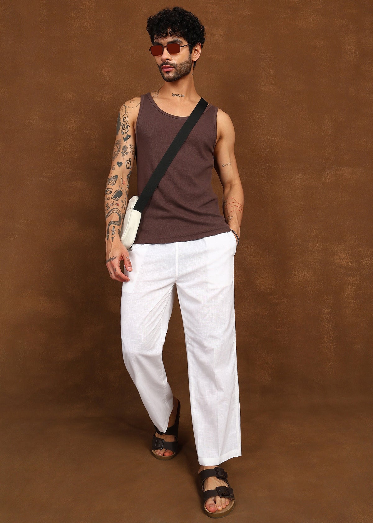 Fabmade Ivory Drift Linen Pyjama | Grocsy
