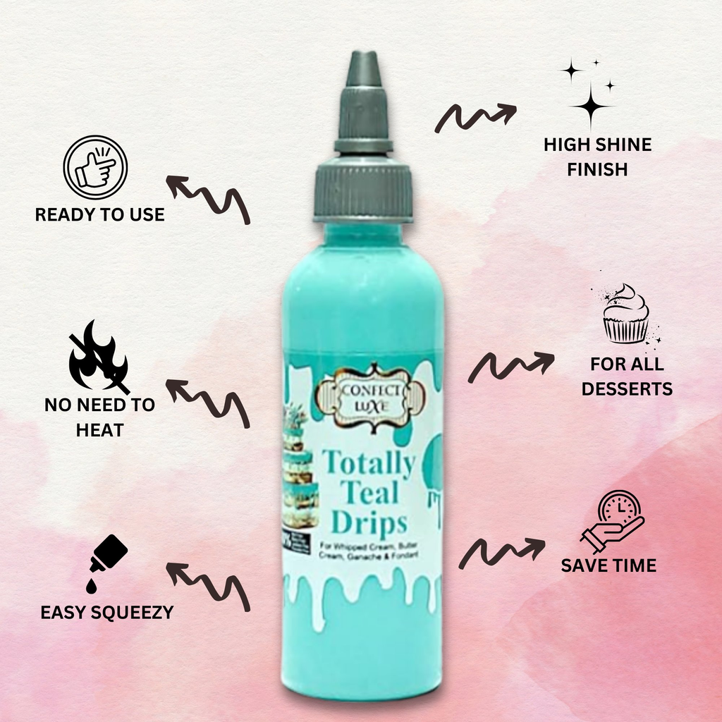 Confect Totally Teal | Edible Drips | Grocsy