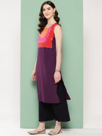 Ahalyaa Women Yoke Design Sequinned Crepe Kurta | Grocsy
