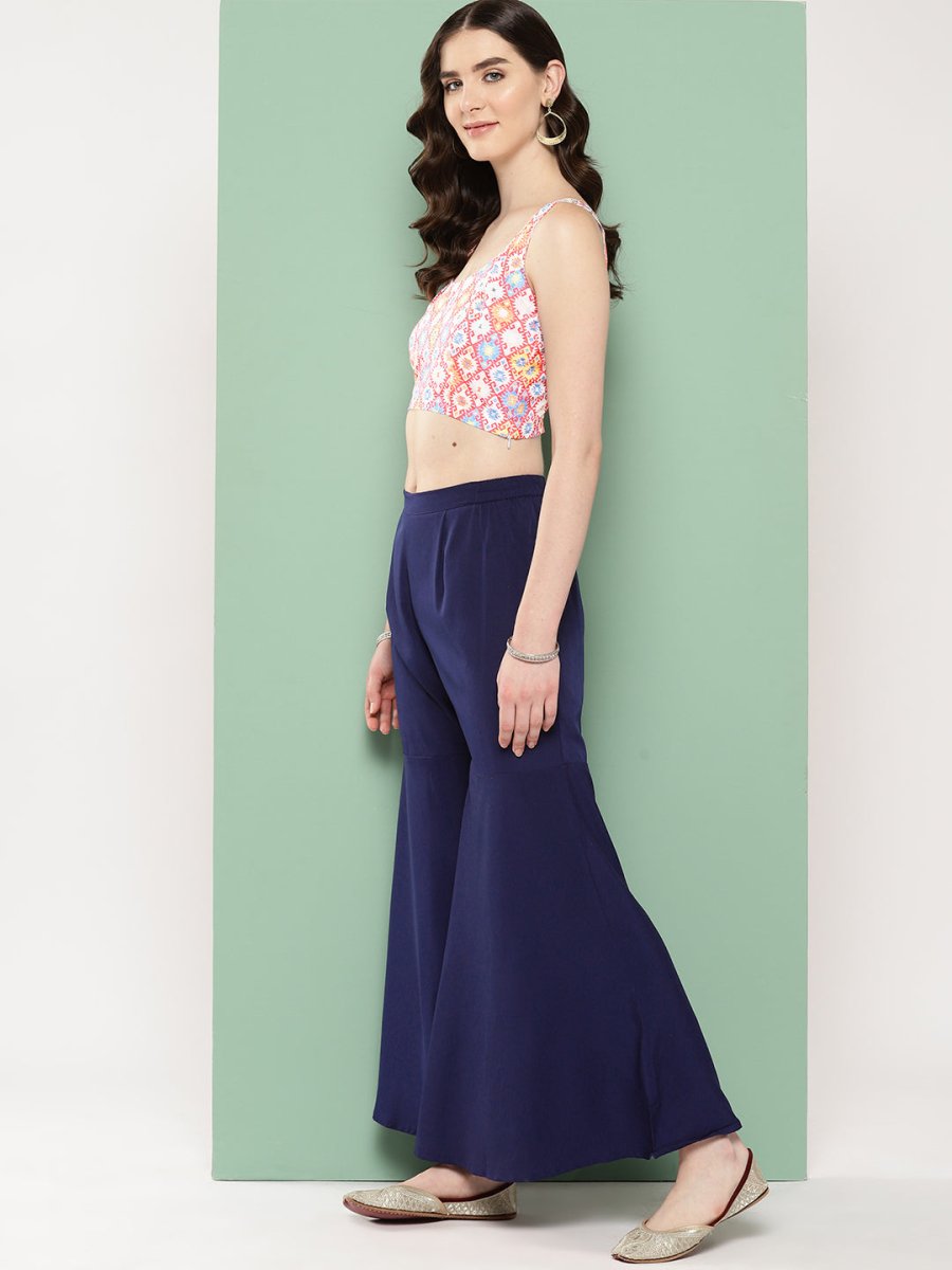 Ahalyaa Printed Ethnic Co-Ords with Shrug | Grocsy