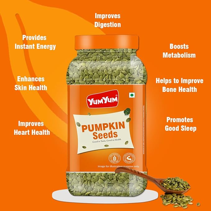 Yum Yum Roasted & Salted Pumpkin Seeds Jar | Grocsy