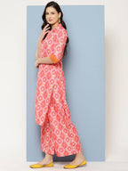 Ahalyaa Women Ethnic Motifs Printed Regular Gotta Patti Kurta with Palazzos | Grocsy