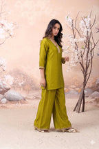 Anaita Yellow Stylish Readymade Co-Ords Set | Grocsy