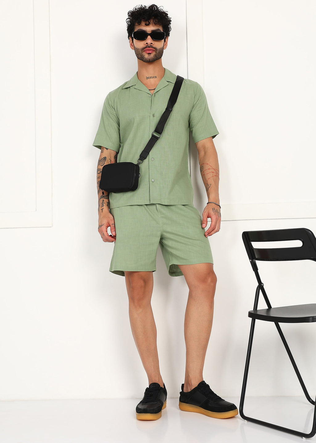 Fabmade Sage Linen Co-Ord Set | Grocsy