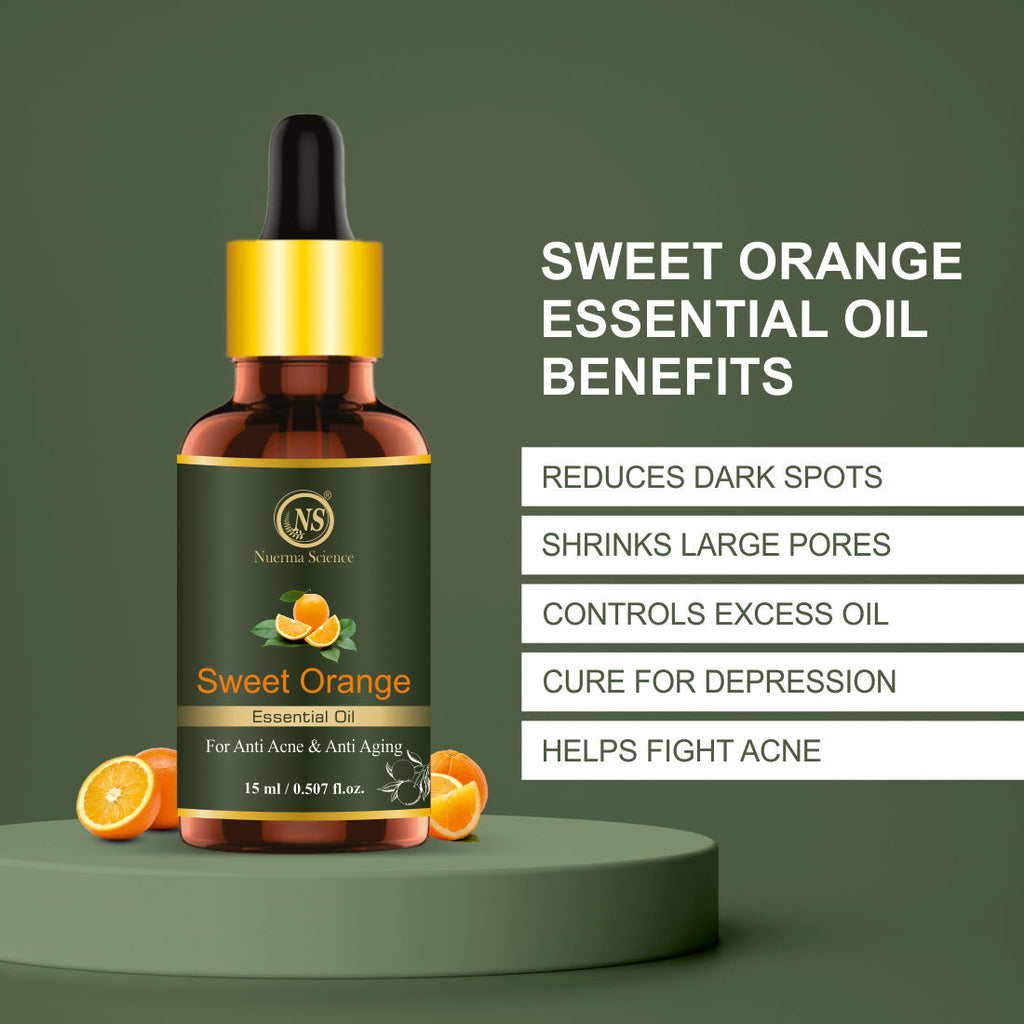 Nuerma Science Sweet Orange Essential Oil for Anti-Acne & Anti-Aging | Grocsy