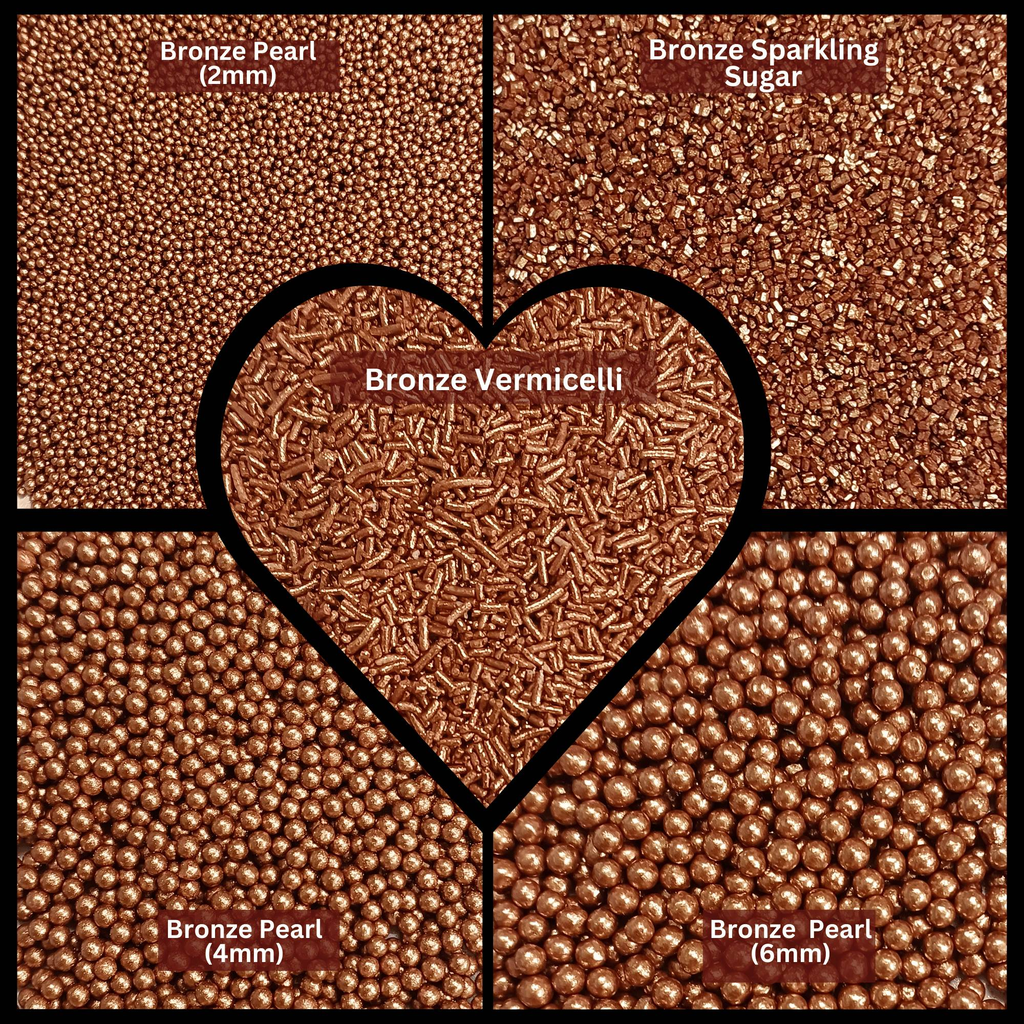 Confect Sprinkles for Cakes & Cupcakes Decoration | USP-21(Bronze) | Grocsy