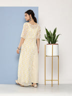 Ahalyaa Printed Waist Tie-Ups Basic Jumpsuit | Grocsy