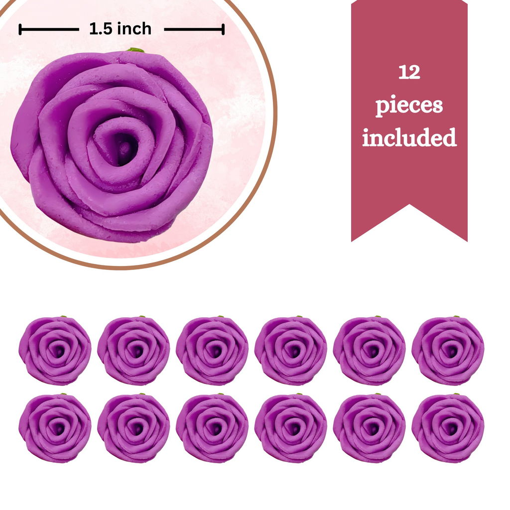Confect Royal Fuchsia Pink | Edible Sugar Roses Topper | Grocsy