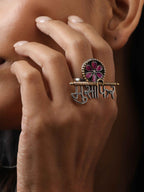 trueBrowns Silver Gold Tone Musafir Ring | Grocsy