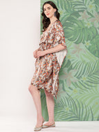 InWeave Women's Elegant Bird Print Kaftaan | Grocsy