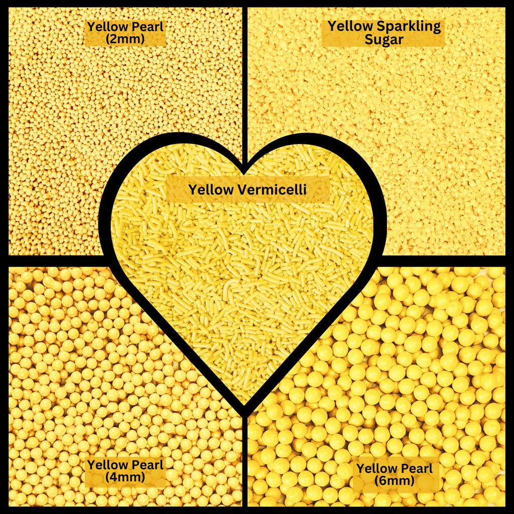 Confect Sprinkles for Cakes & Cupcakes Decoration | USP-25(Yellow) | Grocsy